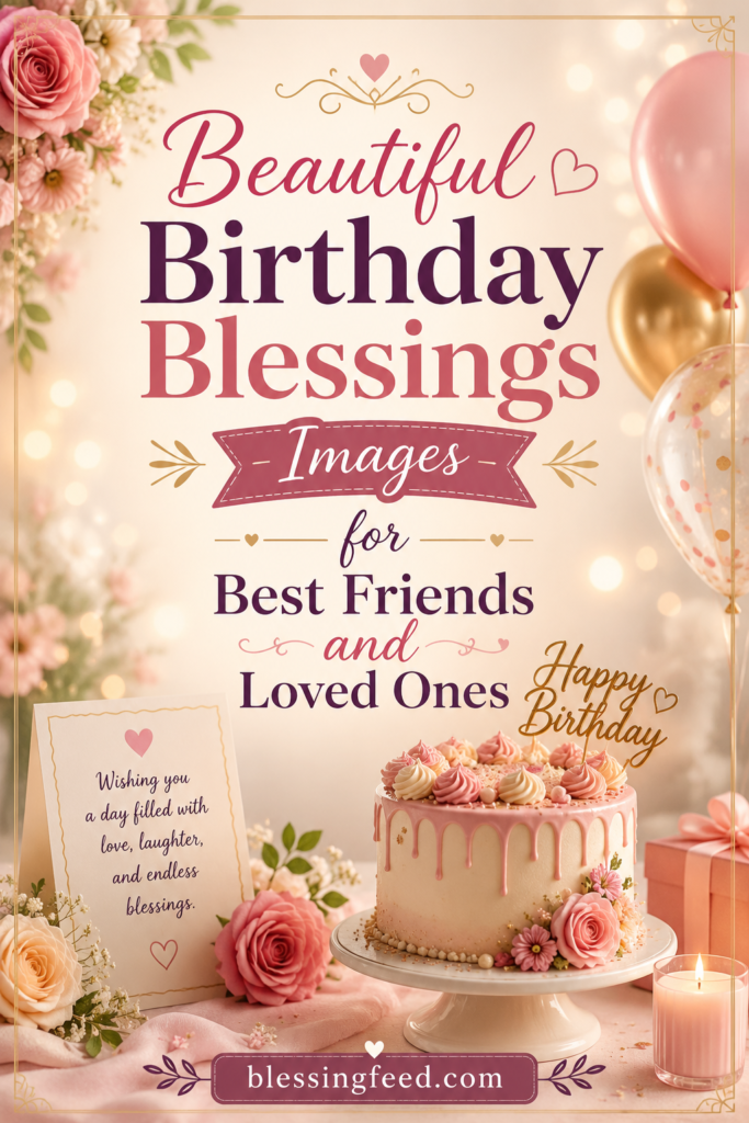 Beautiful birthday blessings image for best friends and loved ones
