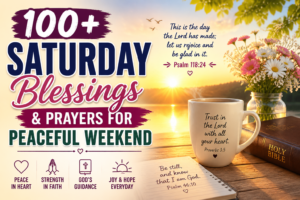 Saturday blessings peaceful weekend inspirational prayer and faith quote thumbnail