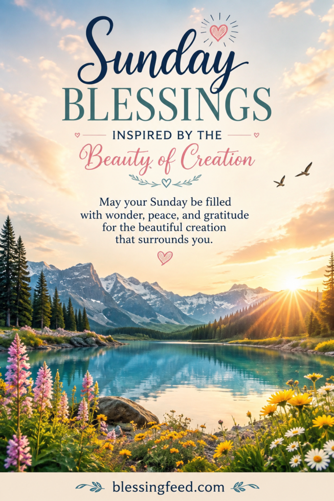 Sunday blessings inspired by the beauty of creation