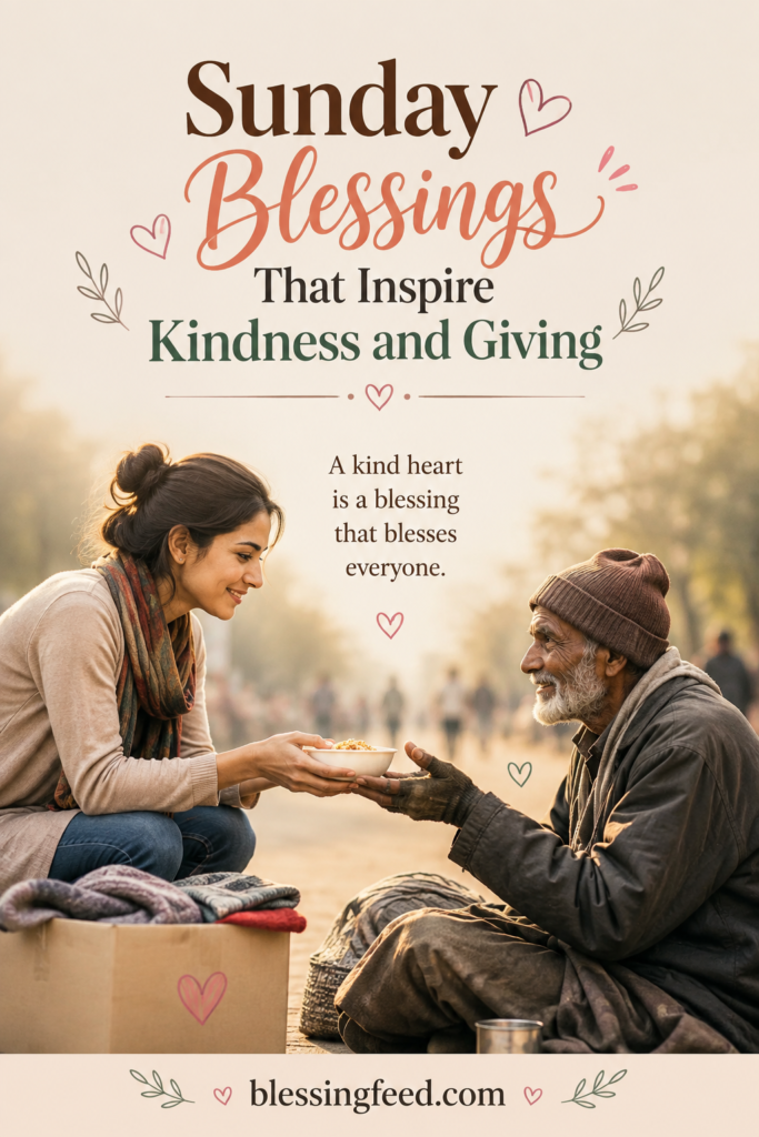 Sunday blessings that inspire kindness and giving