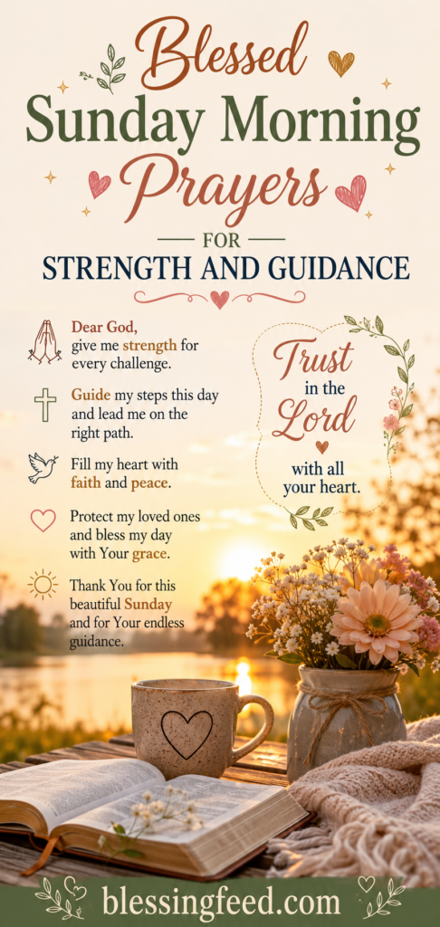 Blessed Sunday morning prayers for strength and guidance