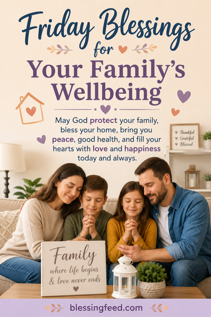 Friday blessings for family wellbeing, peace, health, and love