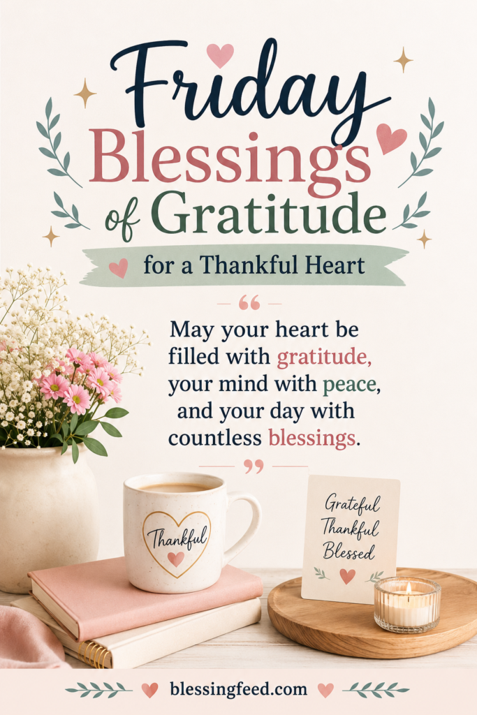 Friday blessings of gratitude for a thankful heart