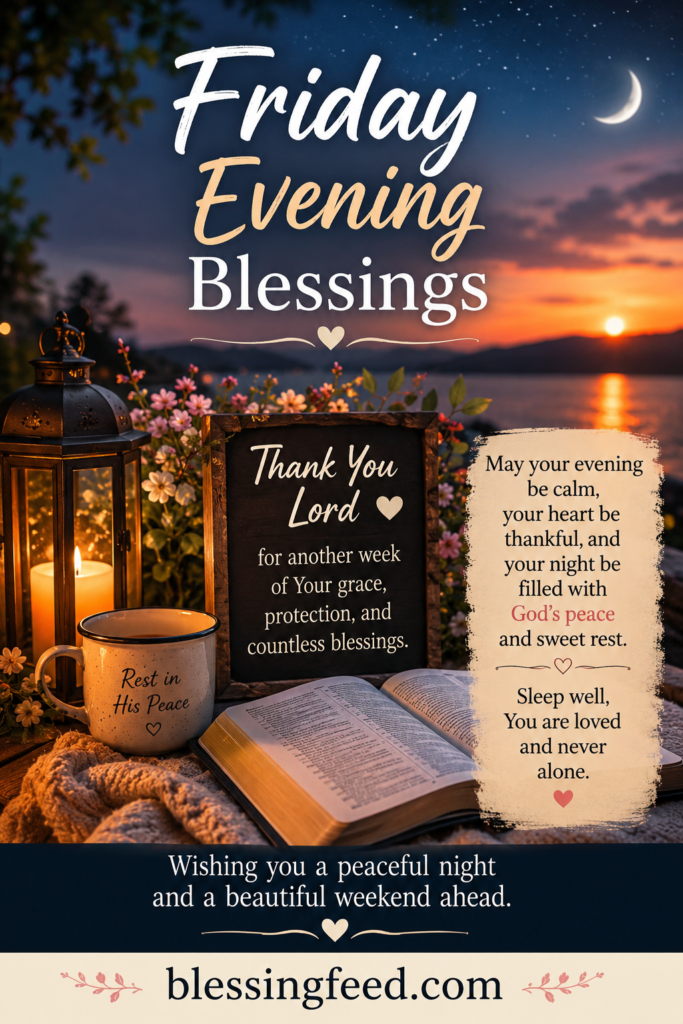 Friday evening and night blessings for peaceful rest