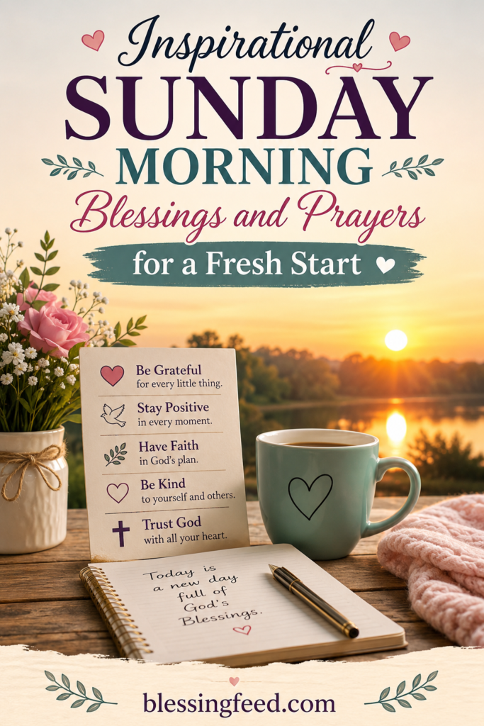 Inspirational Sunday morning blessings and prayers for a fresh start