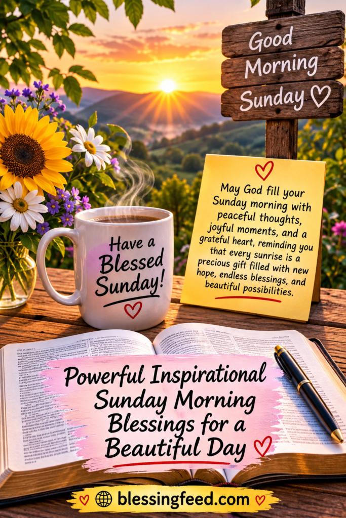 Powerful inspirational Sunday morning blessings for a beautiful day