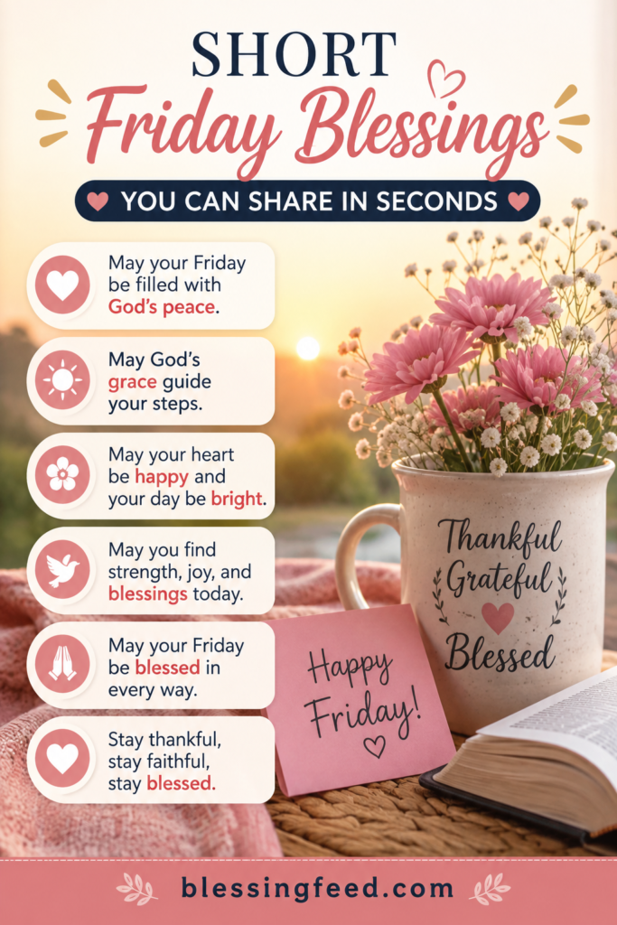 Short Friday blessings to share in seconds