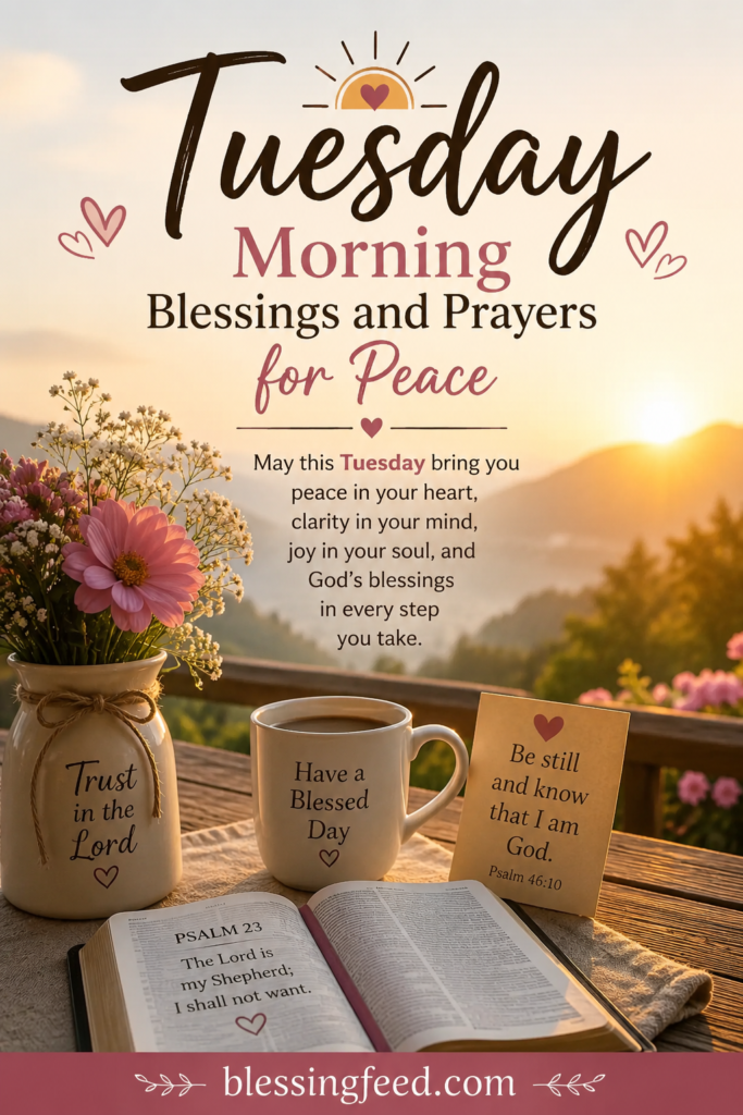Tuesday morning blessings and prayers for peace